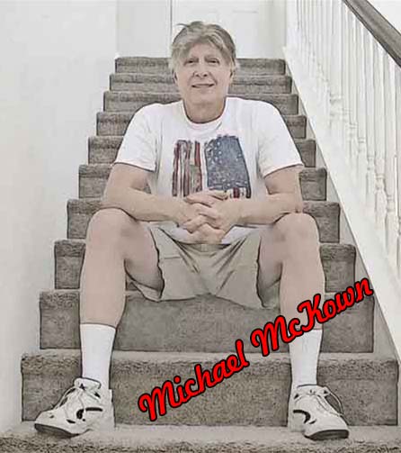 Mike On Stairs Inkwash With Name 450w