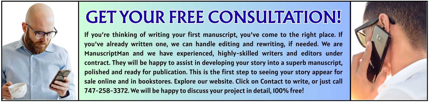 Get your free manuscript ghostwriting consultation.